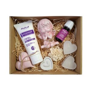 Csend Kapuja levendulás ajándékcsomag illóolajjal és aromakővel – Én Box Shop kézműves wellness box nőknek