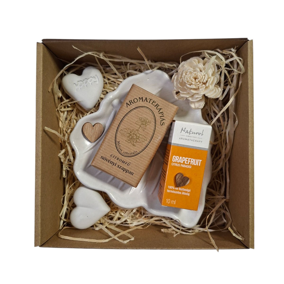 Üde Pillanat ajándékcsomag grapefruit illóolajjal és citromfű szappannal – Én Box Shop frissítő uniszex wellness box