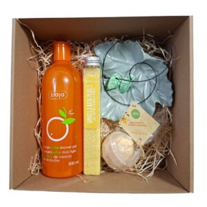 Narancsos Box – Én Box Shop kézműves női ajándékcsomag natúr kozmetikumokkal